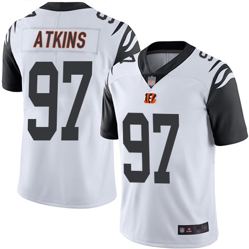 Cincinnati Bengals Limited White Men Geno Atkins Jersey NFL Footballl #97 Rush Vapor Untouchable->cincinnati bengals->NFL Jersey